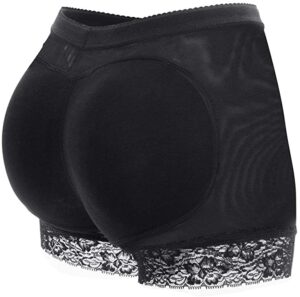 KIWI RATA Women's Seamless Butt Lifter Padded Lace Panties