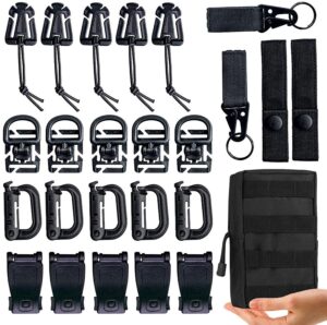 MWZTECH Kit of 25 Attachments for Molle Backpack