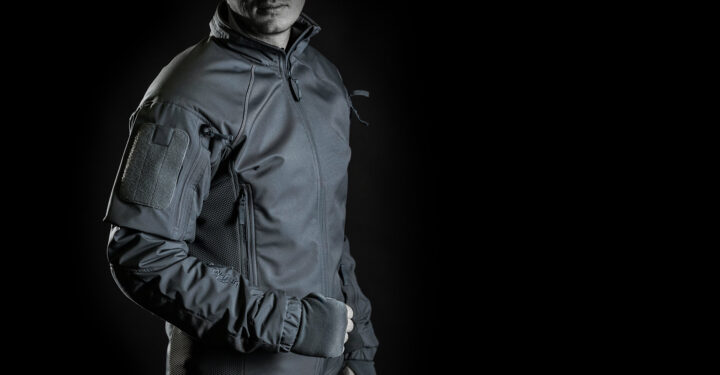 black tactical jacket