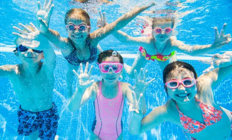 kids in pool