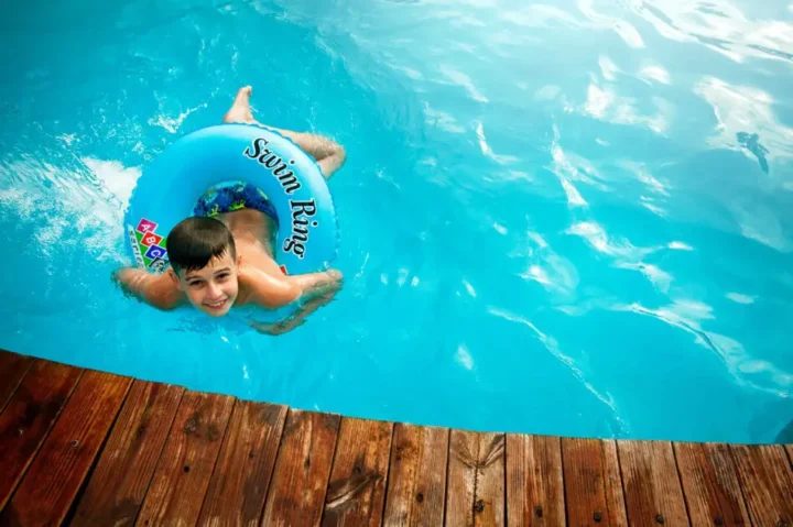 kid in pool