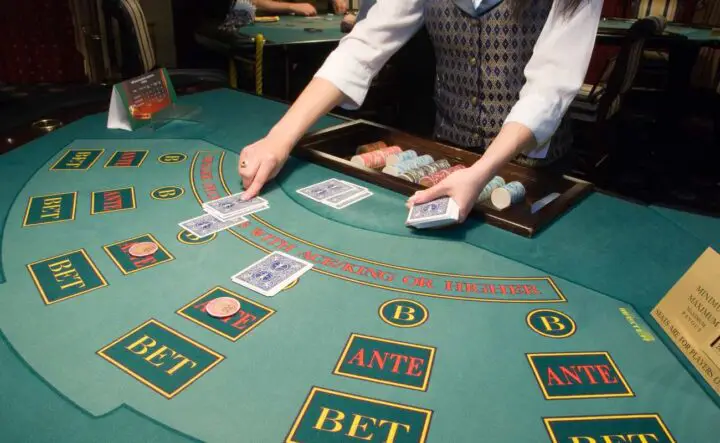Live dealer in a casino
