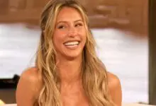 Alix Earle smiles during a seated interview
